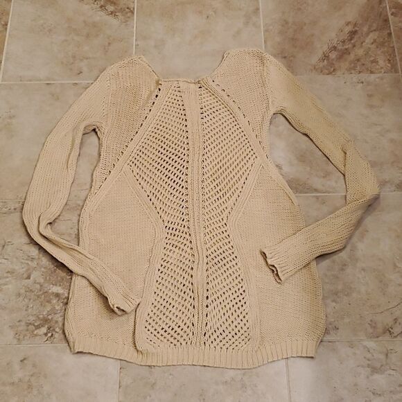 Love Token tan open knit sweater - Picture 6 of 9